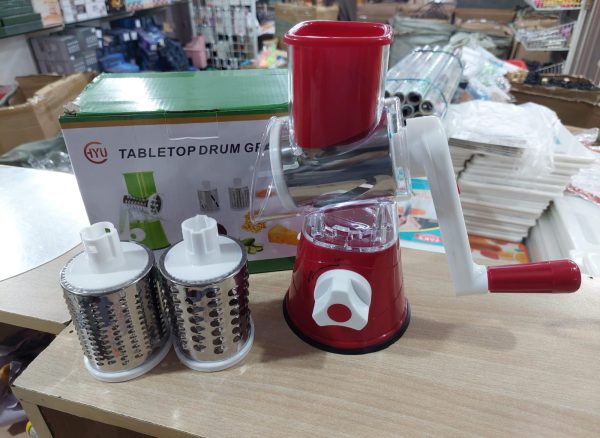 Tabletop Drum Grater | Manual Vegetable Cutter Slicer & Grater | Multi-functional Kitchen Gadget (random Colors)